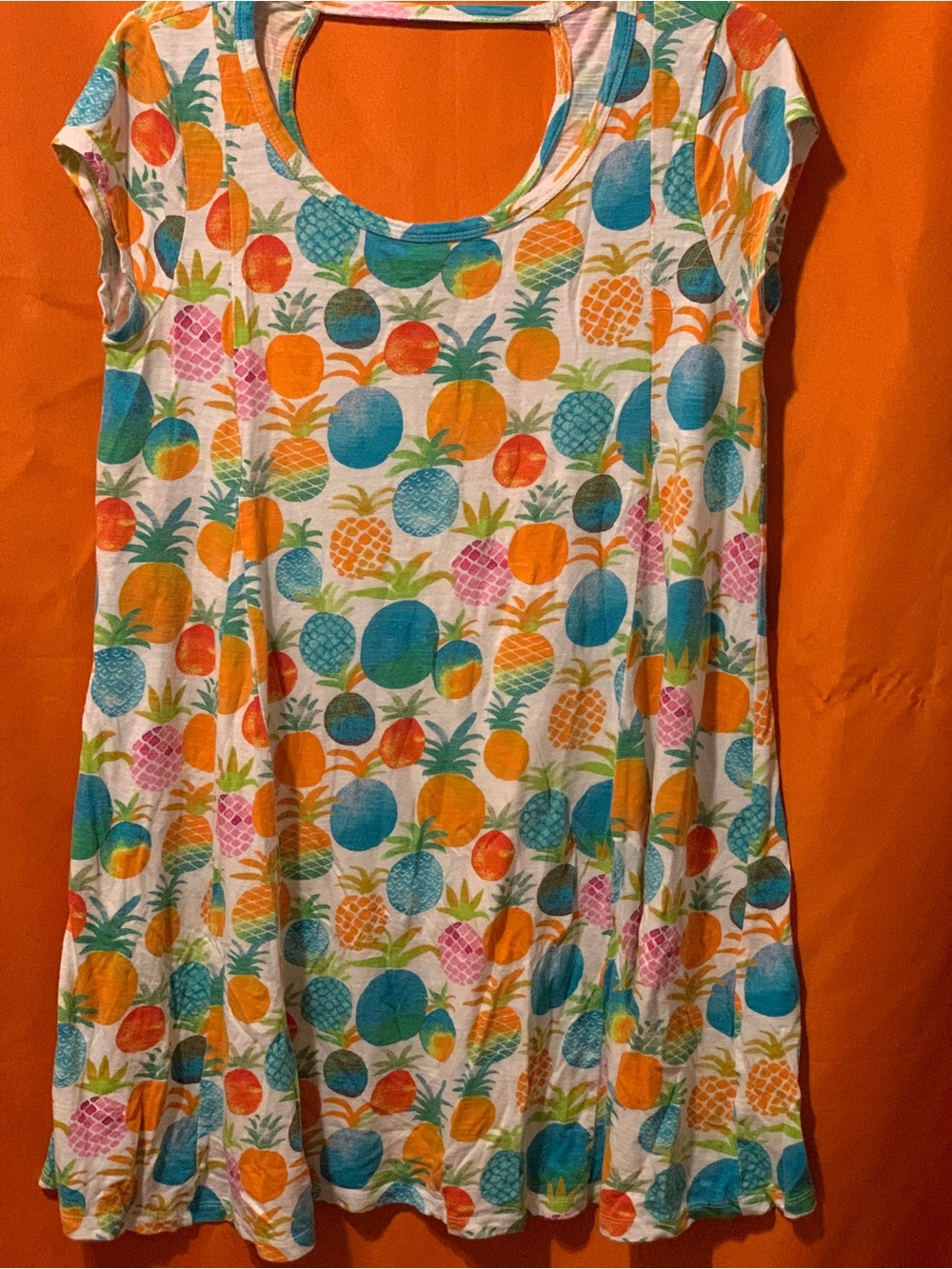 Crown & Ivy Pineapple Print Knit Mini Dress - Multicolor